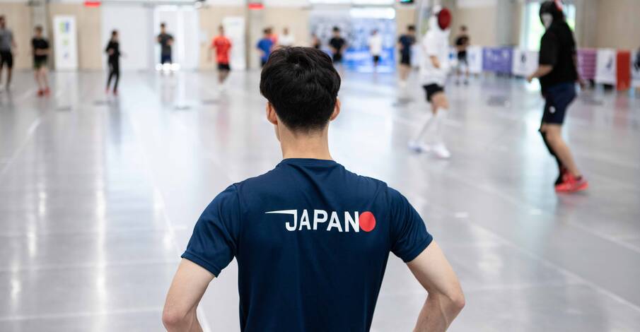 Accueil de la délégation japonaise d'escrime